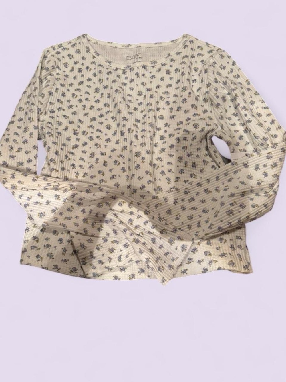 PacSun Ditsy Floral Textured Long-Sleeve Top | Medium